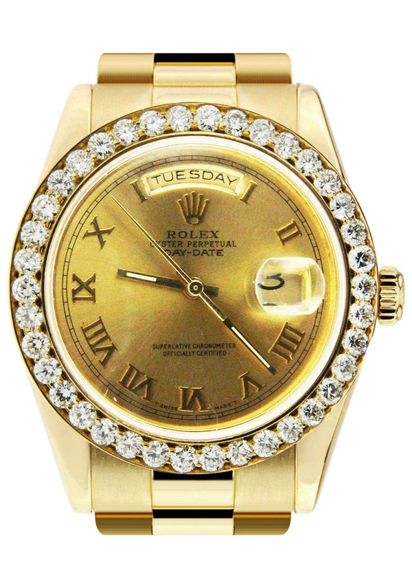 Diamond Rolex Day-Date | 18K Yellow Gold