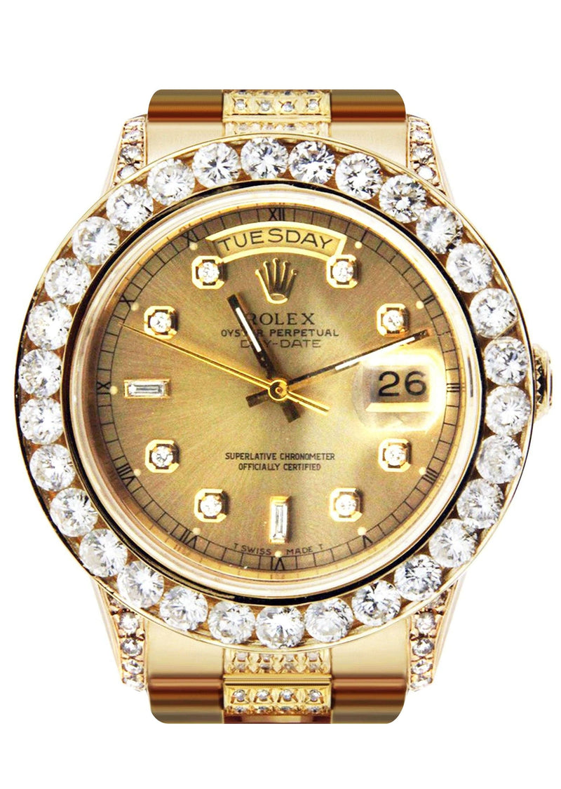 Diamond Rolex Day-Date | 18K Yellow Gold