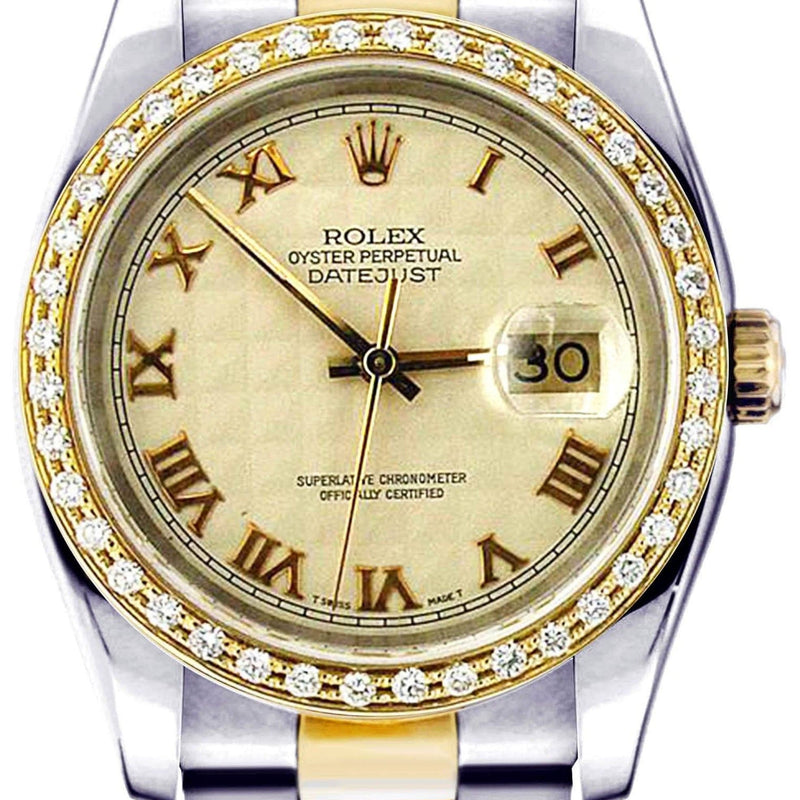 Diamond Rolex Datejust | 18K Yellow Gold | 36 Mm