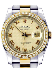 Diamond Rolex Datejust | 18K Yellow Gold | 36 Mm