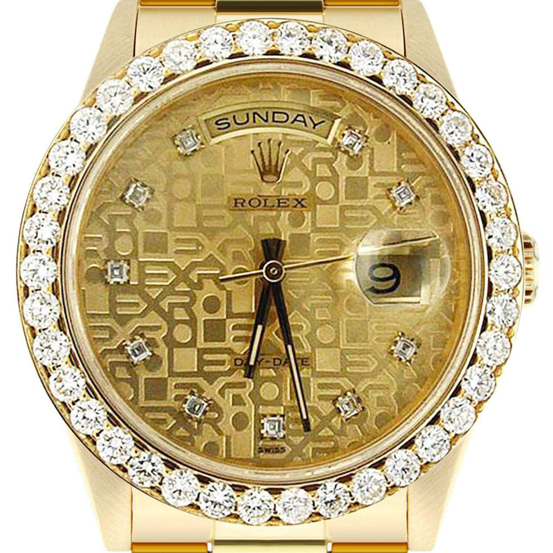 Diamond Rolex Day-Date | 18K Yellow Gold | 36 Mm