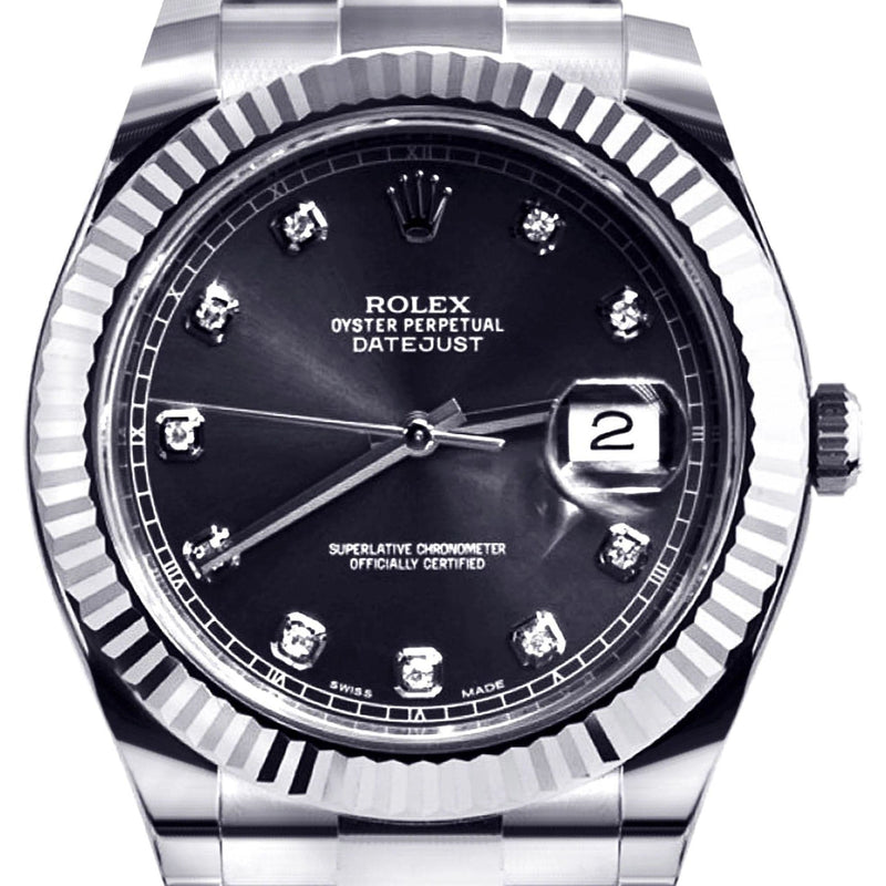 Rolex Datejust 2 | Stainless Steel |  18K White Gold Bezel | 41 Mm
