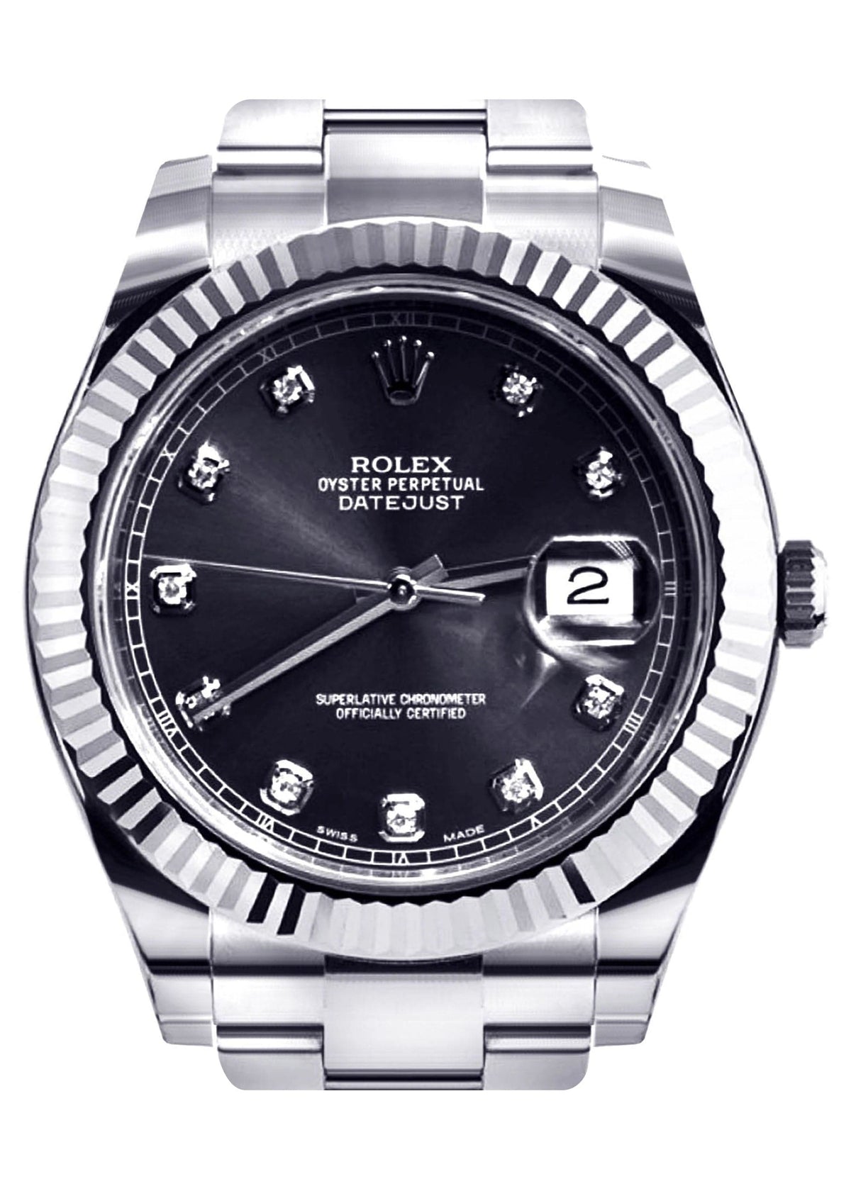 Rolex Datejust 2 | Stainless Steel |  18K White Gold Bezel | 41 Mm