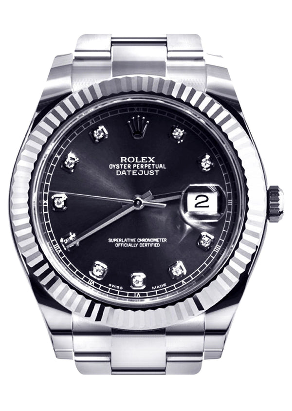 Rolex Datejust 2 | Stainless Steel |  18K White Gold Bezel | 41 Mm