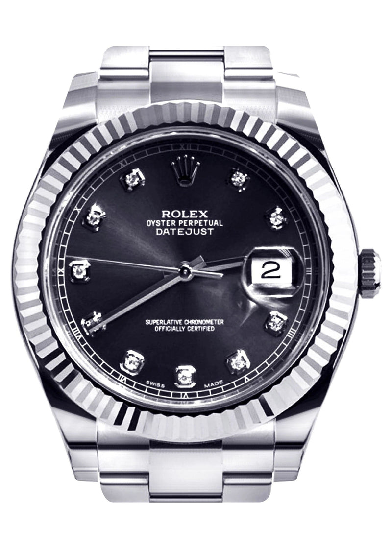 Rolex Datejust 2 | Stainless Steel |  18K White Gold Bezel | 41 Mm