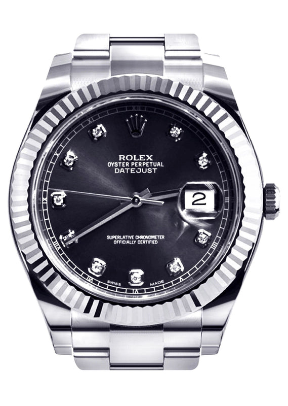 Rolex Datejust 2 | Stainless Steel |  18K White Gold Bezel | 41 Mm