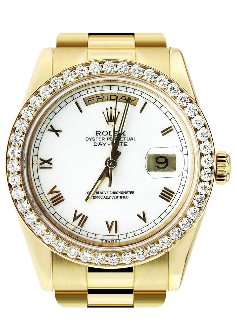 Diamond Rolex Day-Date | 18K Yellow Gold