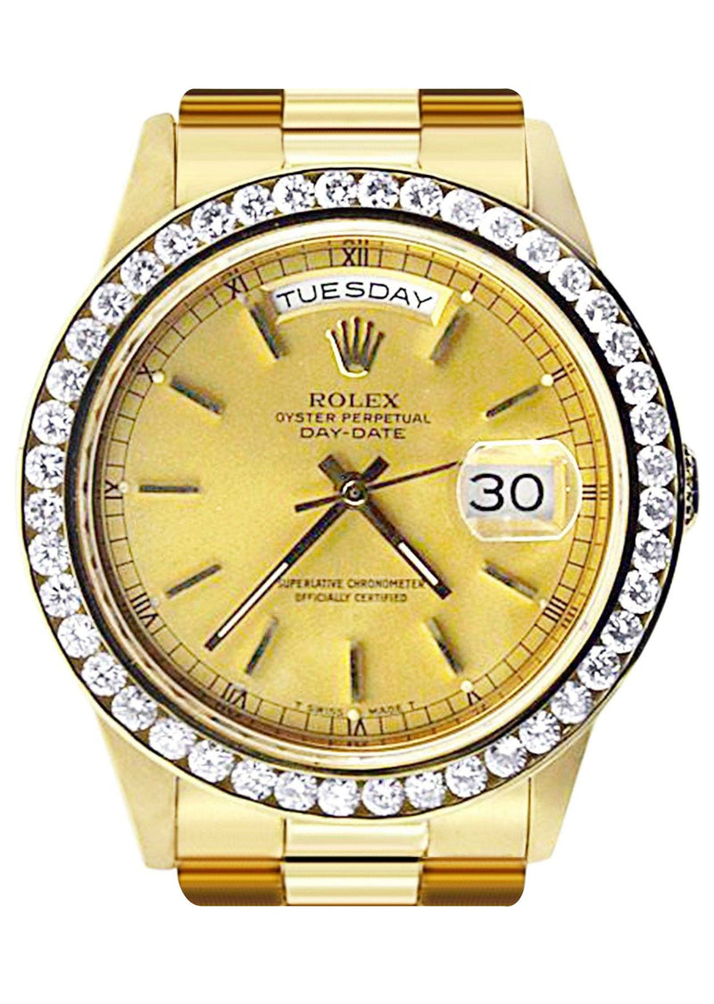 Diamond Rolex Day-Date | 18K Yellow Gold