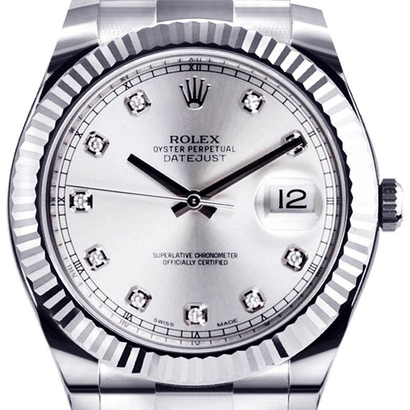 Rolex Datejust 2 | Stainless Steel |  18K White Gold Bezel | 41 Mm