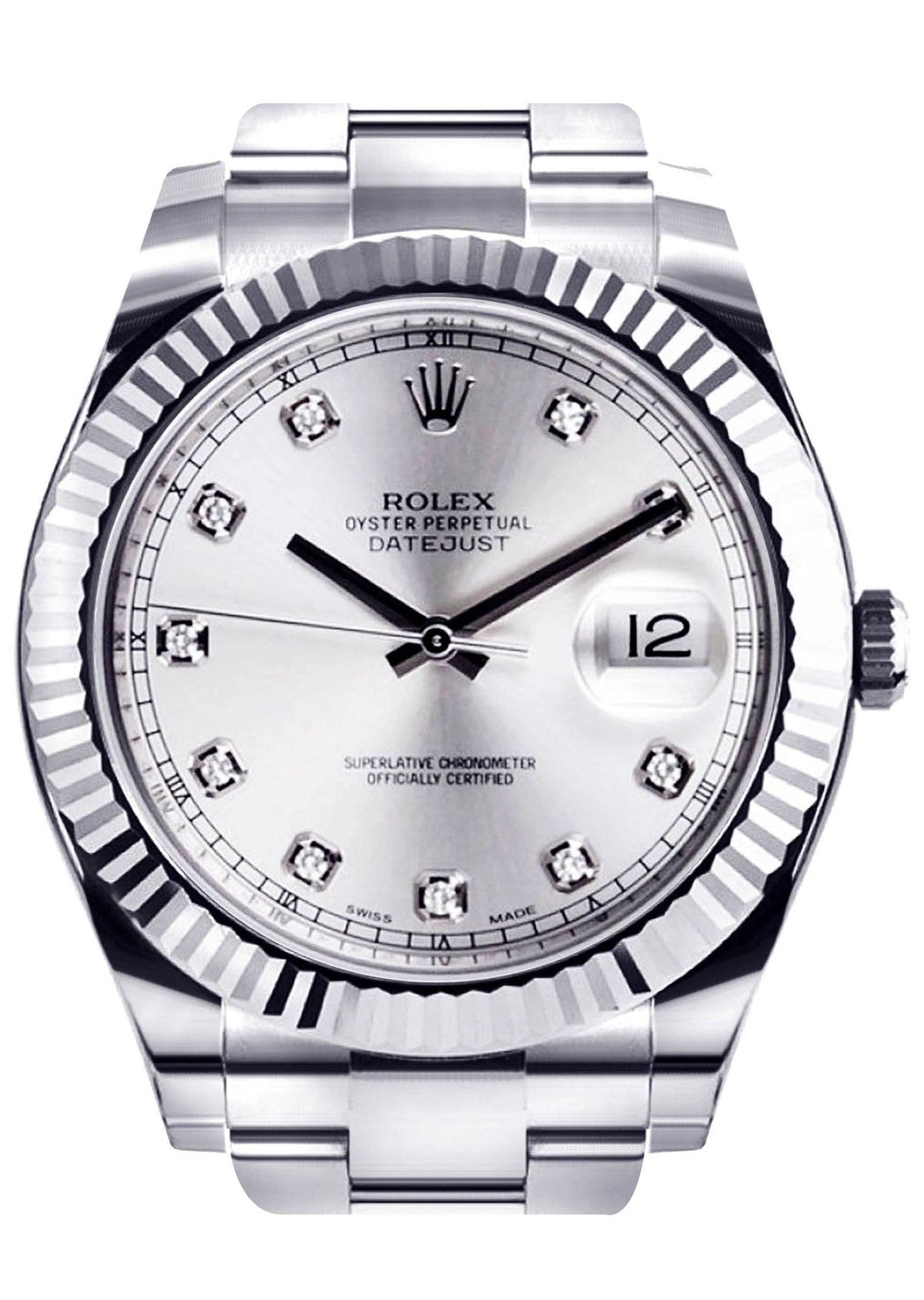Rolex Datejust 2 | Stainless Steel |  18K White Gold Bezel | 41 Mm