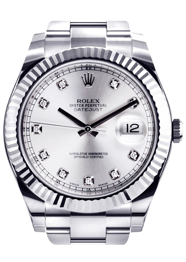 Rolex Datejust 2 | Stainless Steel |  18K White Gold Bezel | 41 Mm