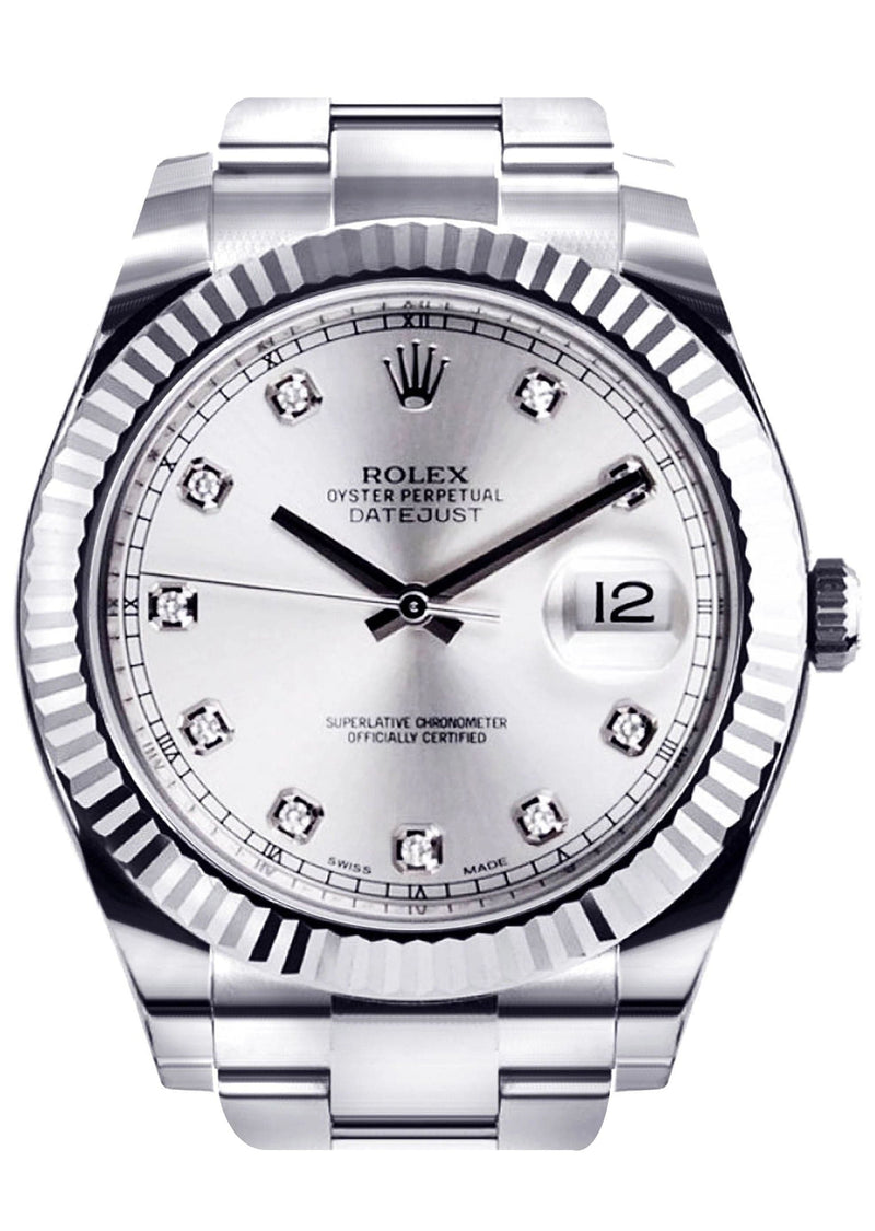Rolex Datejust 2 | Stainless Steel |  18K White Gold Bezel | 41 Mm