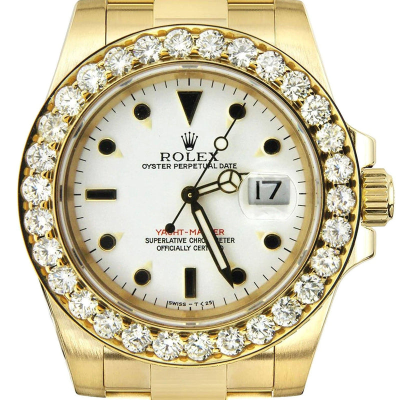 Diamond Rolex Yacht Master | 18K Yellow Gold