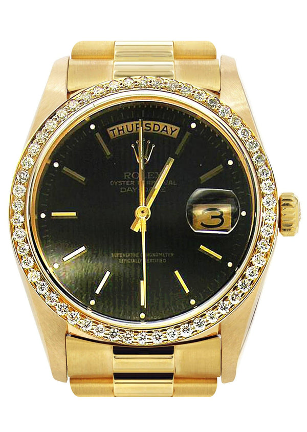 Diamond Rolex Day-Date | 18K Yellow Gold | 36 Mm