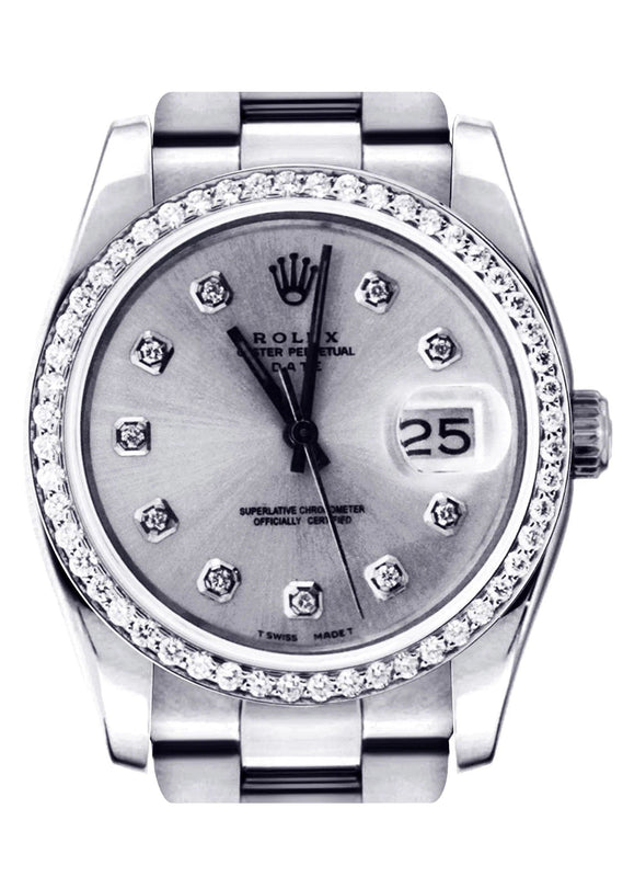 Diamond Rolex Datejust | Stainless Steel | 36 Mm