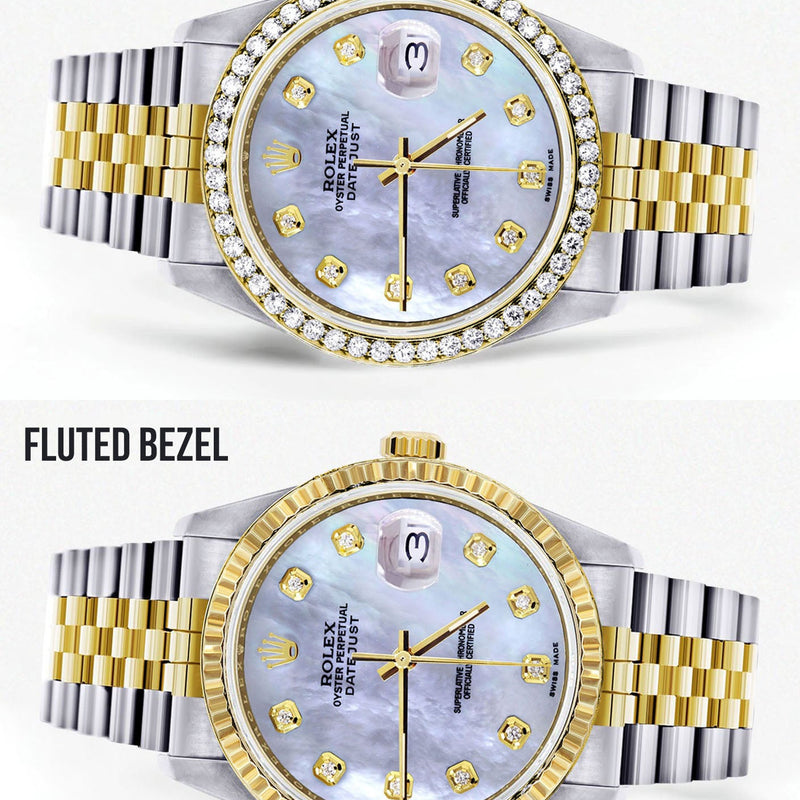 Two Tone Rolex Datejust Watch 16233 for Men | 36Mm | Mother of Pearl Dial | Jubilee Band