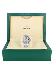 Diamond Rolex Watch | 68274 | Fluted Bezel | 31MM | Mother of Pearl Diamond Dial | Jubilee Band