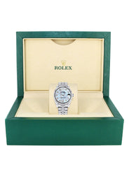 Diamond Rolex Watch | 68274 | Fluted Bezel | 31MM | Mother of Pearl Diamond Dial | Jubilee Band
