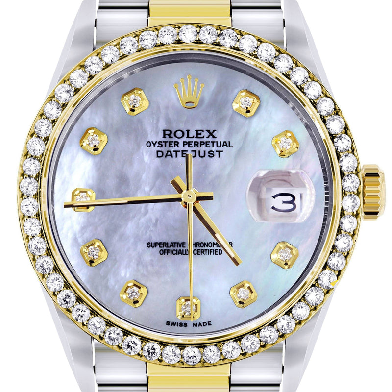 Two Tone Rolex Datejust Watch 16233 for Men | 36Mm | Mother of Pearl Dial | Oyster Band