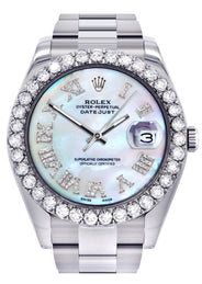 Rolex Datejust II Watch | 41 MM | Custom Pearl Roman Dial | Oyster Band