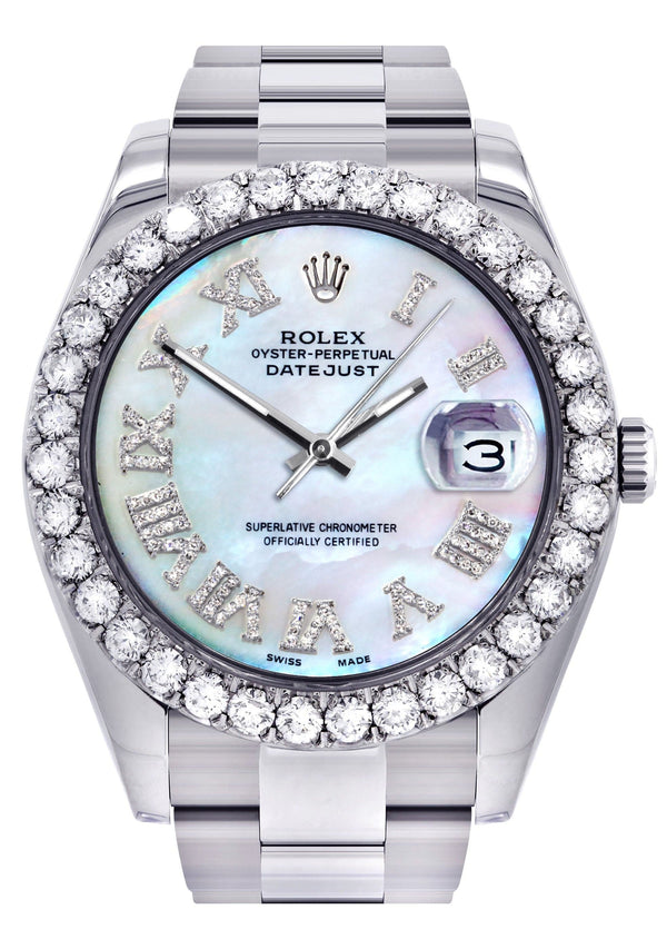 Rolex Datejust II Watch | 41 MM | Custom Pearl Roman Dial | Oyster Band