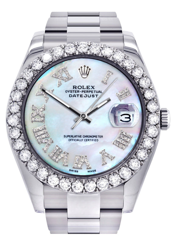 Rolex Datejust II Watch | 41 MM | Custom Pearl Roman Dial | Oyster Band