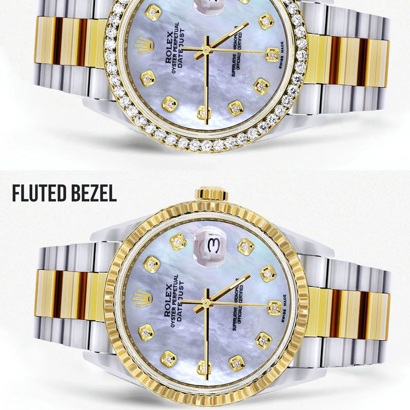Two Tone Rolex Datejust Watch 16233 for Men | 36Mm | Mother of Pearl Dial | Oyster Band