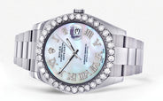Rolex Datejust II Watch | 41 MM | Custom Pearl Roman Dial | Oyster Band