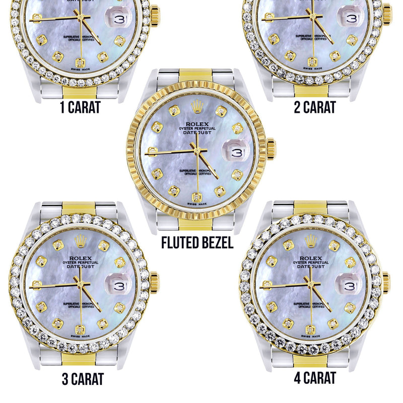 Two Tone Rolex Datejust Watch 16233 for Men | 36Mm | Mother of Pearl Dial | Oyster Band