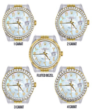Gold & Steel Rolex Datejust Watch 16233 for Men  | 36Mm | Mother of Pearl Arabic Diamond Dial | Jubilee Band