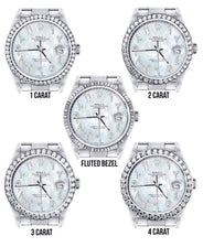 Diamond Mens Rolex Datejust Watch 16200 | 36Mm | Mother of Pearl Arabic Diamond Dial | Oyster Band