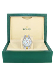 Gold & Steel Rolex Datejust Watch 16233 for Men | 36Mm | Mother of Pearl Arabic Diamond Dial | Oyster Band