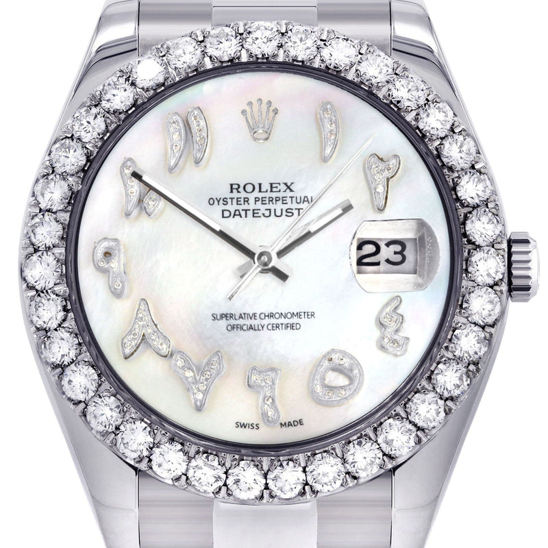 Rolex Datejust II Watch | 41 MM | Custom Pearl Arabic Dial | Oyster Band