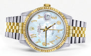Mens Rolex Datejust Watch 16233 Two Tone | 36Mm | Mother of Pearl Arabic Dial | Jubilee Band