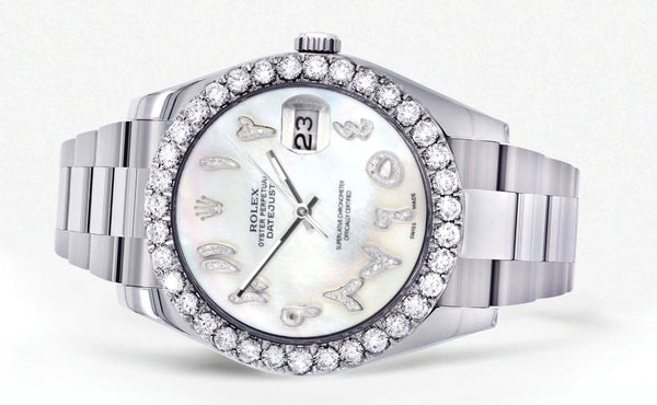 Rolex Datejust II Watch | 41 MM | Custom Pearl Arabic Dial | Oyster Band