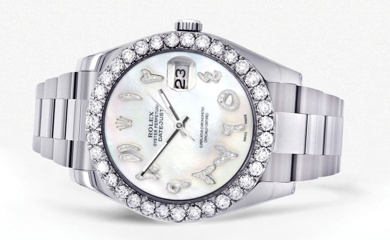 Rolex Datejust II Watch | 41 MM | Custom Pearl Arabic Dial | Oyster Band