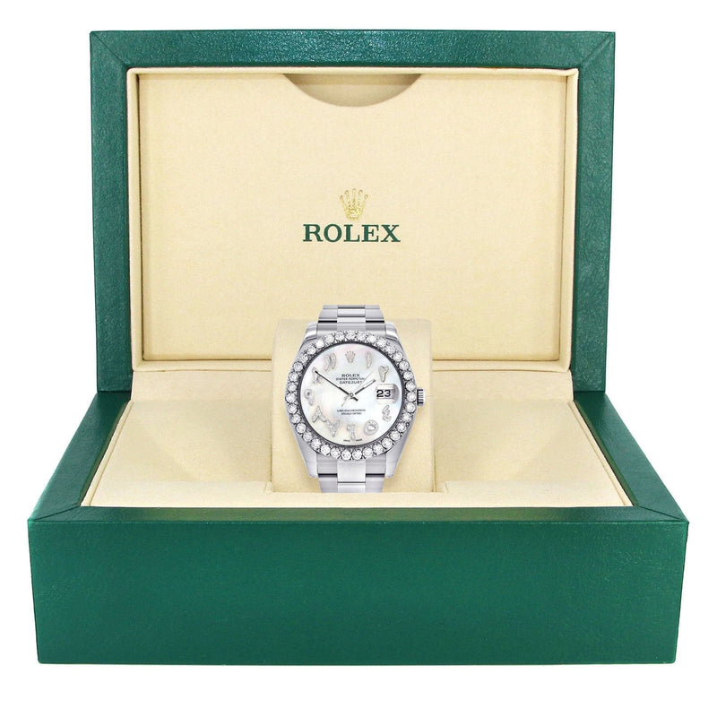 Rolex Datejust II Watch | 41 MM | Custom Pearl Arabic Dial | Oyster Band