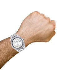 Rolex Datejust 41 Watch | 41 MM | Custom Mother of Pearl Arabic Diamond Dial | Jubilee Band