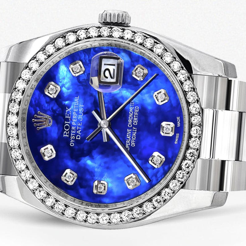 116200 | Rolex Datejust Watch | 36Mm | Blue Mother Of Pearl Dial | Oyster Band