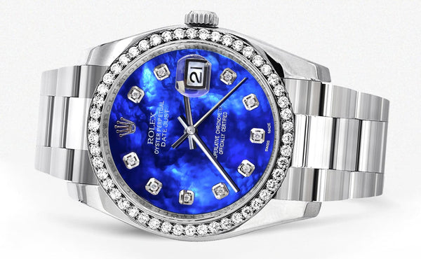 116200 | Rolex Datejust Watch | 36Mm | Blue Mother Of Pearl Dial | Oyster Band
