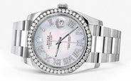 116200 | Rolex Datejust Watch | 36Mm | Mother Of Pearl Roman Dial | Oyster Band