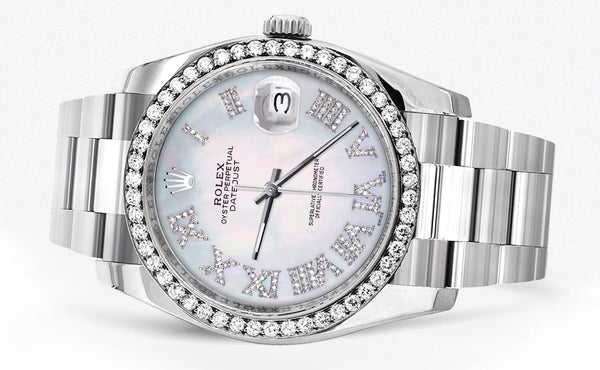 116200 | Rolex Datejust Watch | 36Mm | Mother Of Pearl Roman Dial | Oyster Band