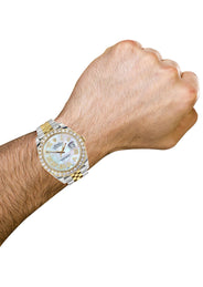 Rolex Datejust 41 Watch | 41 MM | 18K Yellow Gold & Stainless Steel | Custom Mother of Pearl Roman Dial | Jubilee Band