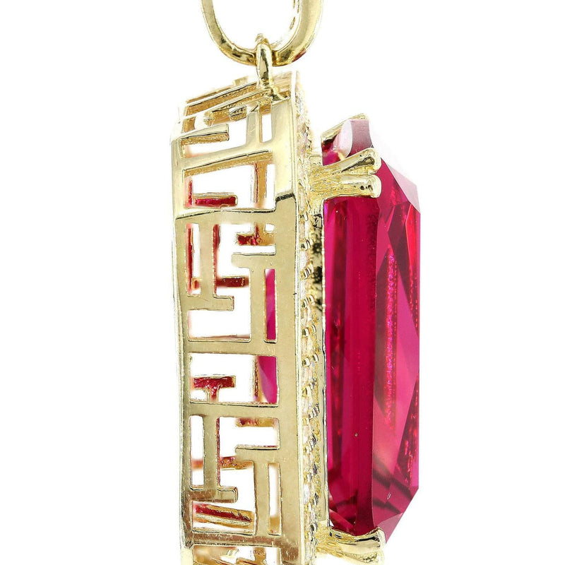10K Gold Ruby Pendant  |  14.3 Grams