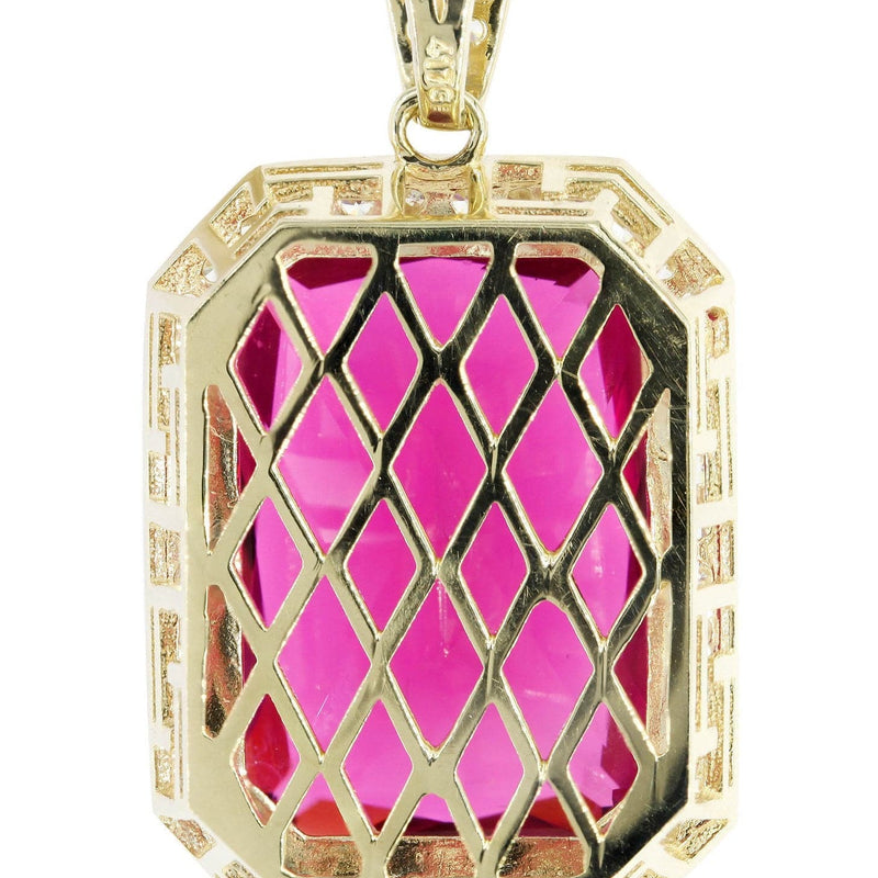10K Gold Ruby Pendant  |  12.2 Grams