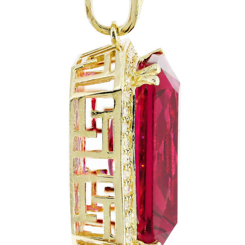 10K Gold Ruby Pendant  |  12.2 Grams