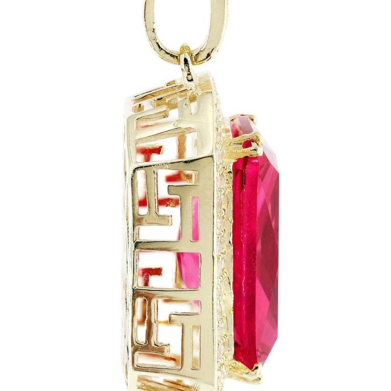 10K Gold Ruby Pendant  |  14 Grams