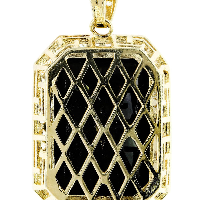 Black Spinnel  10K Gold Pendant  |  11.4 Grams