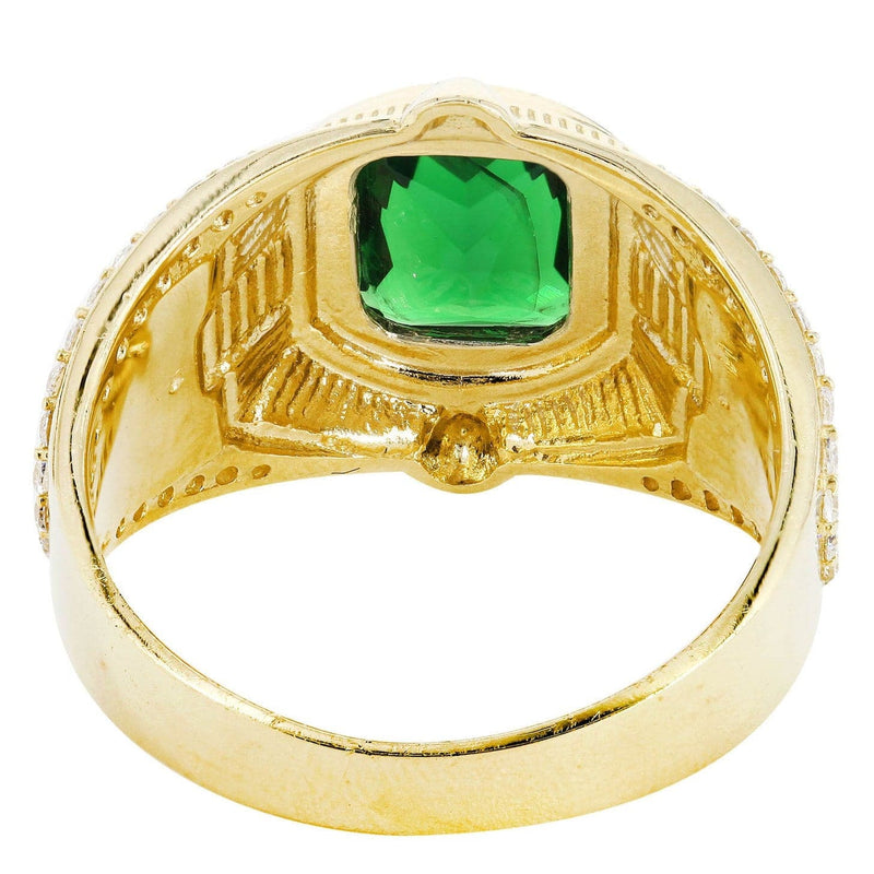 Emerald  10K Gold Mens Ring | 7.2 Grams