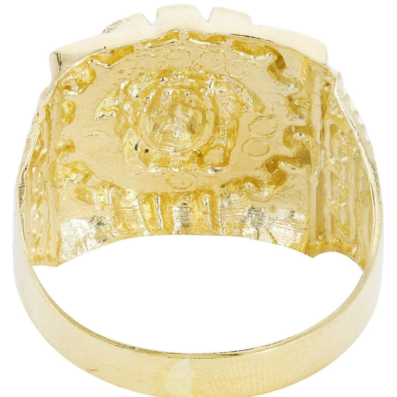 10K Gold Medusa Style Mens Ring | 6.5 Grams